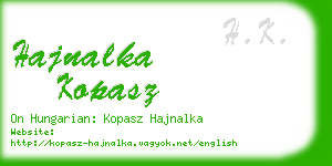 hajnalka kopasz business card